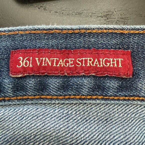 Lucky Brand 361 Vintage Straight Leg Denim Jeans Mens 40x32 Blue Stretch Classic - Picture 12 of 12